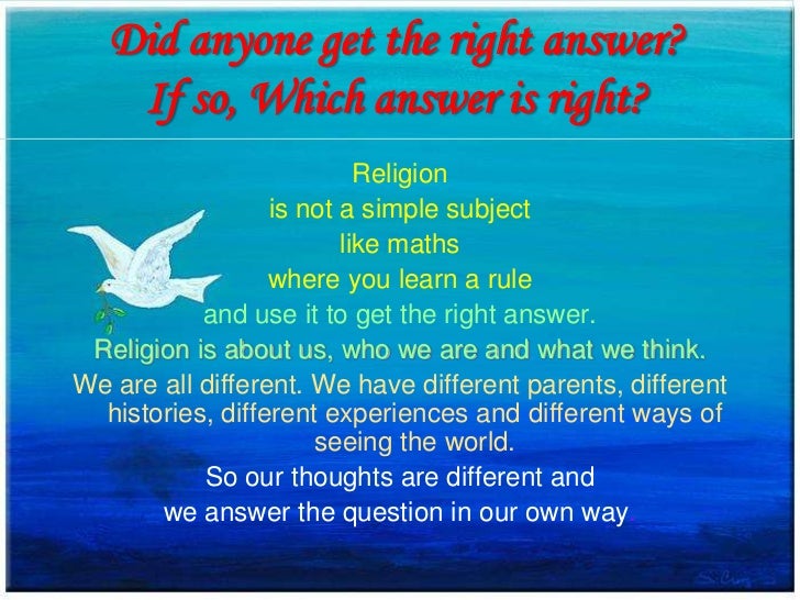 Two questions part 1 religion and me