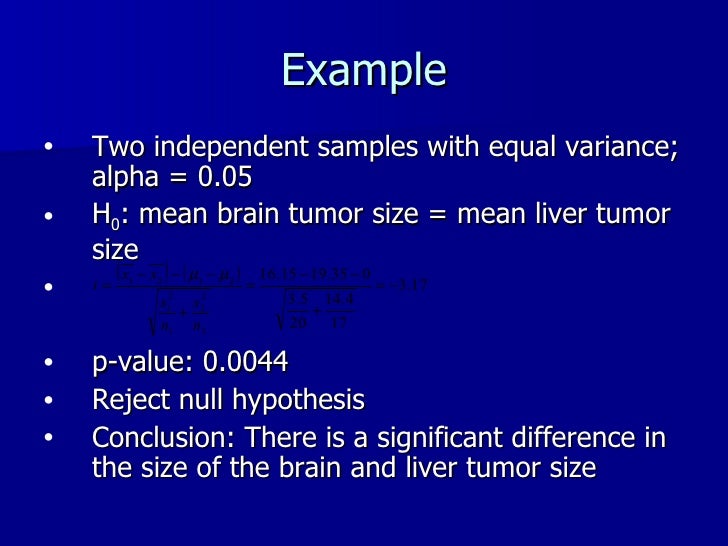Two sample t-test