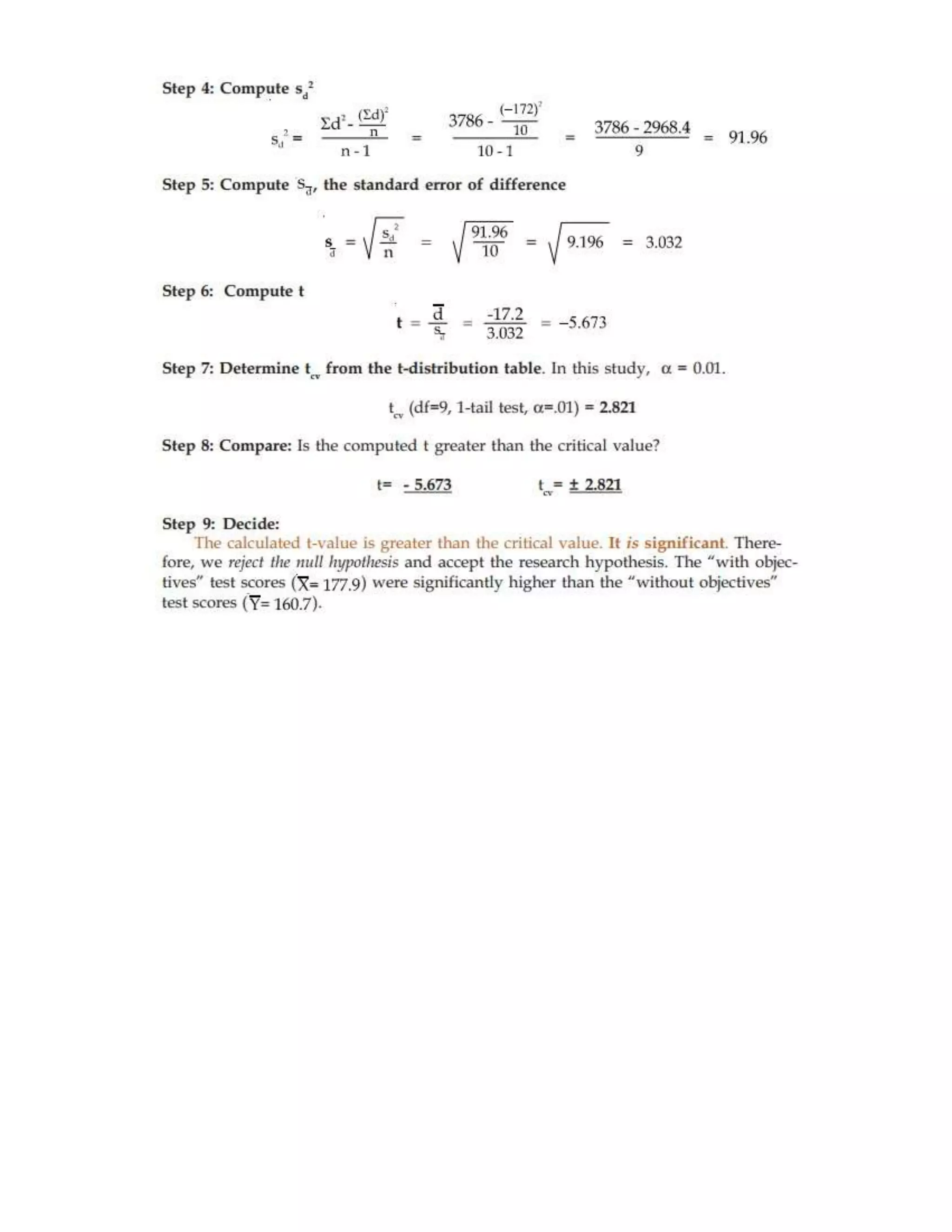 Two sample t test | PDF