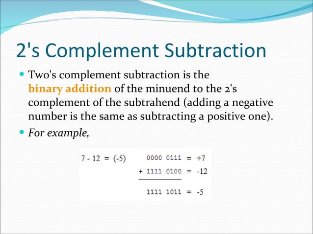 Two’s complement | PPT