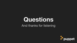 (without introducing more risk)
Questions
And thanks for listening
 