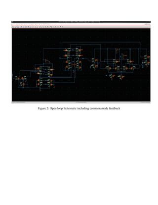 Figure 2: Open loop Schematic including common mode feedback 
 
 