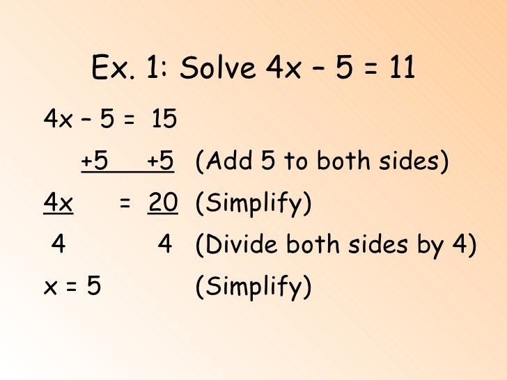 Two Step Equations Two Step Equations