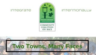 Integrate
Two Towns, Many Faces
Intentionally
 