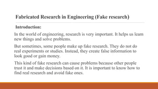 False Engineering Two Unethical Issue Engineers Practice.pptx