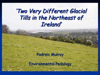 ‘ Two Very Different Glacial Tills in the Northeast of Ireland’ Padraic Mulroy Environmental Pedology 