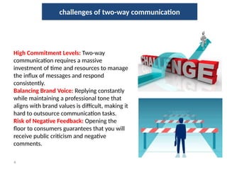 Effective Two-Way Communication Strategies and Brand Engagement | PPTX
