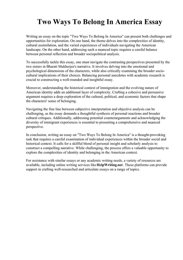 Two Ways To Belong In America Essay Antioch University Seattle PDF Two ways to belong in america essay antioch university seattle pdf