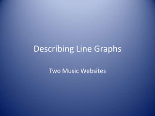 Describing Line Graphs

   Two Music Websites
 