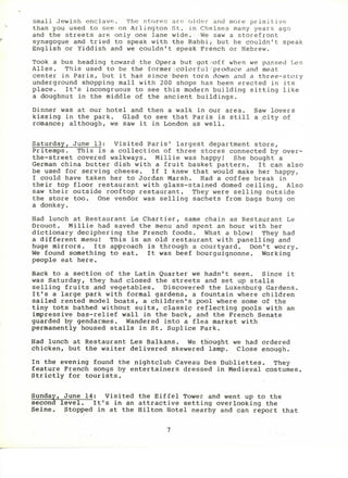 Two Weeks in Paris 1981