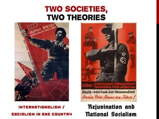 TWO SOCIETIES,
TWO THEORIES
Rejuvination and
National Socialism
 