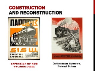 CONSTRUCTION
AND RECONSTRUCTION
Infrastructure Expansion,
National Defense
 