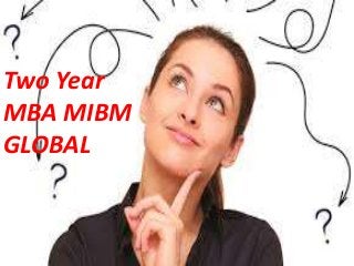 Two Year
MBA MIBM
GLOBAL
 