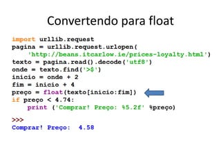 Convertendo para float
 