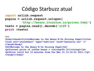 Código Starbuzz atual
 