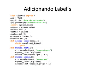 Adicionando Label´s
 