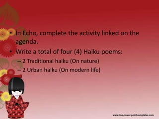 Introduction to Haiku | PPTX