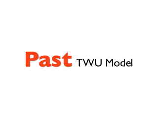 Past TWU Model
 