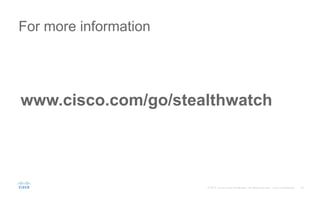 www.cisco.com/go/stealthwatch
For more information
 