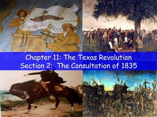 Chapter 11: The Texas Revolution Section 2:  The Consultation of 1835 