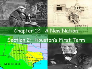 Chapter 12:  A New Nation Section 2:  Houston’s First Term 