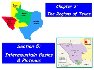 Chapter 3:  The Regions of Texas Section 5: Intermountain Basins & Plateaus 