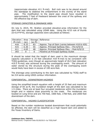 Tx07451 cottletown dam-inspectionreport052815wsigs-reduced | PDF