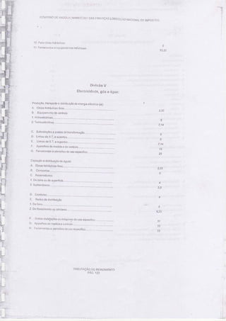 Taxa amortização específicas