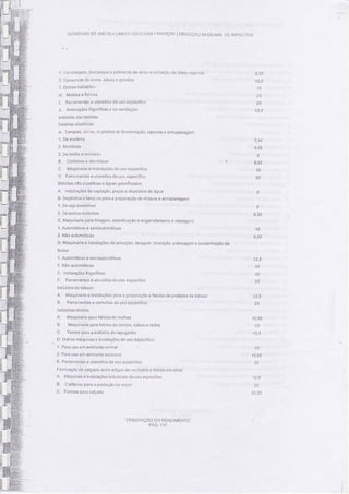 Taxa amortização específicas