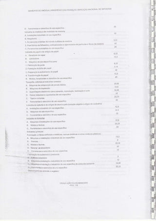 Taxa amortização específicas