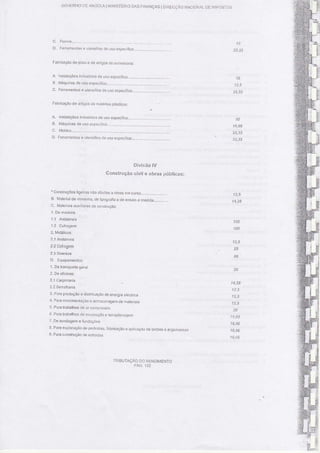 Taxa amortização específicas