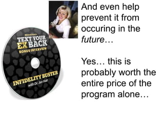 And even help
prevent it from
occuring in the
future…
Yes… this is
probably worth the
entire price of the
program alone…
 