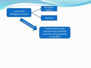 2 txerto bizi
indargetuen artean
Txerto horien arteko
interferentzia posibleak
murriztu edo gutxitzeko
asmoarekin
Hirukoitz
birikoa
Barizela
 