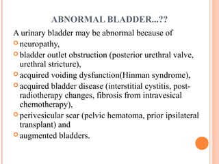 Transplant in abnormal bladder | PPT