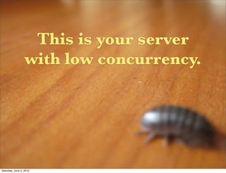 This is your server
                  with low concurrency.




Saturday, June 5, 2010
 