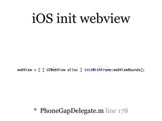 iOS init webview




* PhoneGapDelegate.m line 178
 