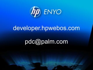 developer.hpwebos.compdc@palm.com