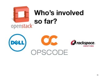 Who’s involved
so far?




                 65
 