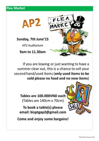 Newsletter Issue 31|8
Flea Market
 