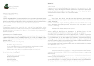 PROGRAMA

              PATOLOGIA SOZIALA                                                                           _HARTZAILEAK
              DROGAZALEAK                                                                                 Drogazlea orokorrean, bai noizbehinka drogak hartzen dituena baita sarritan hartzen dituena ere. Talde
                                                                                                          honetatik kanpo geldituko dira drogarekiko erabateko menpekotasuna dutenak, nolabait drogazalearen
                                                                                                          gorputza bai fisikoki baita psikologikoki ere drogaren menpe une oro aurkitzen denean. Kasu hauetan
                                                                                                          drogazaleak medikuaren beharra izango du, hau da, ospital baten beharra.
PATOLOGIAREN DEKRIBAPENA
                                                                                                          _ZERBITZUA
_DROGA
Munduko Osasun erakundearen (OMS) definizioa ondoko hau dugu: “toda sustancia, que puede ser medicinal               PREBENTZIOA: “aurre zaintzea”, arazo bat gertatu baino lehen neurriak hartu etorkizuneko
o no, que se introduce en el organismo por cualquier via: oral, endovenosa, intramuscular respiratoria,
                                                                                          ,               efektuak murrizteko. Esanahi honek bere baitan hartzen ditu ondoko hitzak: prestakuntza, organizazioa,
epidérmica, y que tiene la capacidad de acción sobre el sistema nervioso central, promoviendo efectos     aurreikusi, perspektiba…
físicos, emocionales, sensoriles o de intelecto y por cierto alteraciones del psiquismo”.                 Ikerkuntza, errealitatearen ezagutza, erreflexioa, planifikazioa, ebaluazioa, taldekako lana, ikuspegi
                                                                                                          orokorra, jakinduriaren aberastasuna, kreatibitatea… dira programa honen zenbait aspektu. Publikoari
_DROGAZALEA                                                                                               orokorrean zuzenduta dago.
Drogazaletasuna gaixotasun kroniko jarrai bat da, jatorri sozial eta familiarrekoa, tratatzen ez bada
heriotzan bukatu daitekeena. Drogarekiko erabateko menpekotasuna du drogazale batek, harreman gaixo                TRATAMENDUA: “MODELO MINNESOTA”.n oinarritua
bat dago indibiduoaren eta drogaren artean. Egoera hori ohitura bilakatzen da eta drogazaleak bere
askatasun osoa galtzen du.                                                                                MODELO MINNESOTA REPRESENTA UN MOVIMIENTO DE REFORMA SOCIAL QUE HA
                                                                                                          HUMANIZADO EL TRATAMIENTO DE LAS PERSONAS AL ALCOHOL Y LAS DROGAS.
Menpekotasun hori bi motatakoa izan daiteke:                                                              En la primera etapa del tratamiento para la adicción de un toxicómano o drogadicto, se orienta a la
Psikikoa: menpekotasun mentala. Droga faltan dagoenen ezinegona, ondoeza… dira jarrera ohikoenak.         persona a reflexionar sobre la comprensión de la gravedad de su adicción de un toxicómano o drogadicto
Fisikoa: menpekotasuna ez da buruaz soilik jabetzen, gorputzaz ere jabetzen da. Drogazaleak drogaren      y acepta su enfermedad. Una vez que el paciente acepta su estado de toxicómano o drogadicto y
beharra duenean ondoez fisiko batzuk agertzen dira eta hauen intentsitatea hartzen duen droga motaren     contando ya con una clara convinccion al deseo de controlarse, el programa de recuperación de
araberako izango da.                                                                                      toxicómano o drogadicto sigue con sus siguientes pasos en los cuales las terapias individuales y de grupo
Menpekotasunaren araberako beste sailkapen bat:                                                           tratan al paciente en los tres niveles: mente, cuerpo y espíritu.
                                                                                                          La intitucion trabaja con el Modelo Minnesota nacido en Center city-Minnesota basado en el programa
         .Noizbehinka drogak hartzen dituena                                                              DOCE PASOS de Alcoholicos anónimos
         .Sarritan drogak hartzen dituena, zirkunstantzi desberdinen aurrean, eguneko momentu
         desberdinetan… baina oraindik baditu droga gabeko tarteak ere.                                   Proceso de tres etapas sucesivas de trabajo:
         .Erabat drogaren menpe dagoena, gorputzak droga eskatzen dio momento oro.
                                                                                                                    Primera etapa: es el contacto con el adicto y su familia. Esto se realiza en la CASA CENTRAL
Sarritan kontsumitzen dutenak. Zegaitik?                                                                  como espacio de contención, taller AMBULATORIO y otras actividades orientadas a la recuperación y
                                                                                                          reinserción social.
         Plazer sentsazio berriak experimentateko                                                                   Segunda etapa: para aquellos casos que necesitan un abordaje intensivo es una internación
         Baztertuak izateko beldurra                                                                      corta en un CENTRO DE INTERNACION.
         Identitatearen bila                                                                                        Tercera etapa: para los internados que han sido dados de alta en su tratamiento, y no cuentan
         Arazoetatik aldendu                                                                              con una contención familiar y de su entorno, pasa a una casa de medio camino caracterizándose esta
         Independentzia aldarrikatu                                                                       etapa por el acompañamiento personalizado insertándose socialmente en ese periodo.
         …
 