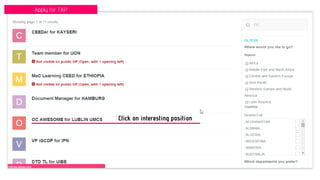 Apply for TXP
Click on interesting position
 