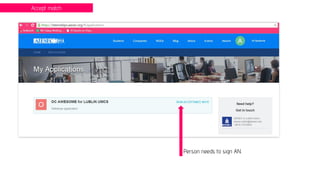 Accept match
Person needs to sign AN.
 