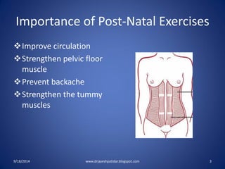 Post Delivery Exercise .pdf Post natal exercises | PDF