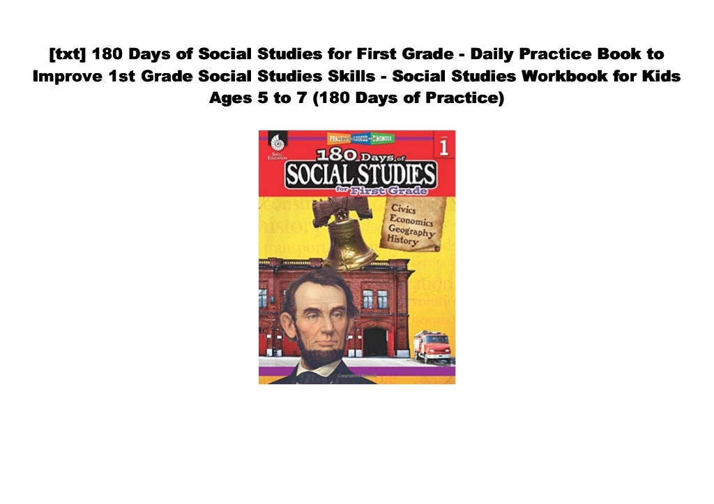 [PDF] 180 Days of Social Studies for First Grade Daily Practice Book