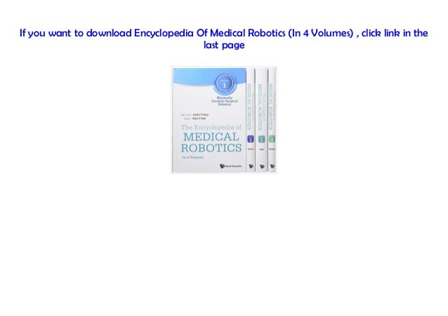 the encyclopedia of medical robotics
