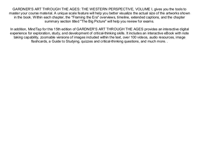 Pdf Gardner S Art Through The Ages The Western Perspective Volu