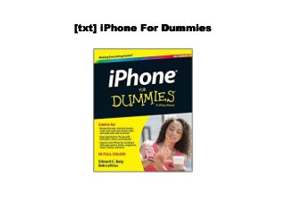 [txt] iPhone For Dummies
 