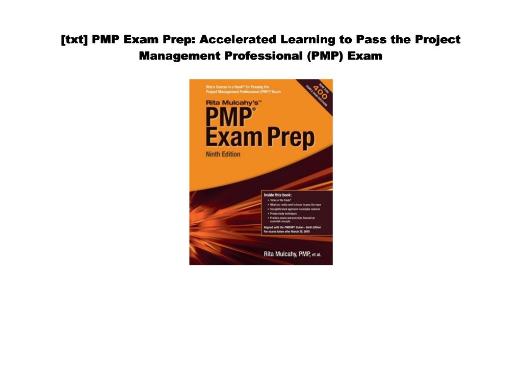  Read PMP Exam Prep Accelerated Learning To Pass The Project 