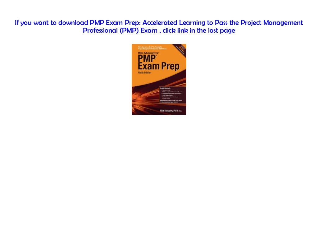  Read PMP Exam Prep Accelerated Learning To Pass The Project 