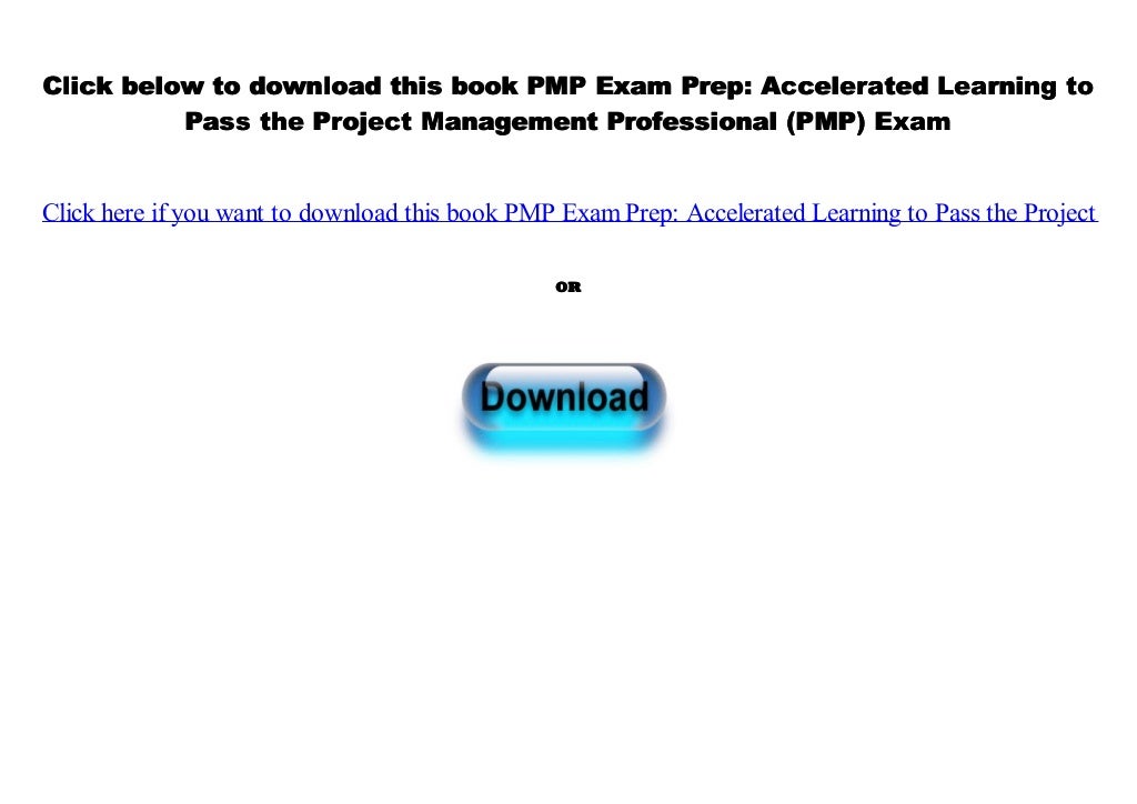  Read PMP Exam Prep Accelerated Learning To Pass The Project 